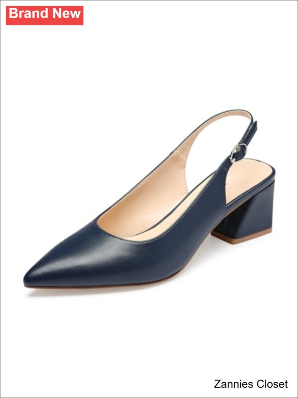 ✨ Slingback Closed Toe Block Chunky Low Heel Pumps – 2.36in Office Wedding